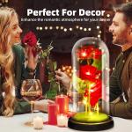 Rosen-Geschenke für Frauen, Mütter, Ehefrau, bunte künstliche Rosen, Geschenke für Frauen, für immer in Glaskuppel, Regenbogen-Rose für Geburtstag, Weihnachten, Muttertag, De