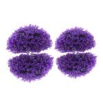 4 Stück Eukalyptus-Grasball künstliche Pflanzen gefälschte Pflanzengrünkugeln grüne Kugeln Dekorative Pflanzenkugel Zimmerpflanzenkugel Partygeschenk Graskugeln Plastik Violet