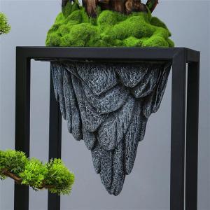 Künstlicher Bonsai-Baum Große künstliche Bonsai-Welcome-Kiefer, simulierte Topfpflanze, dekorativer Bonsai mit Blumenständer, Boden-Fake-Baum-Topf-Ornamente Künstliche Bäume 