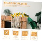 4 Stück Simulation Zitronenrattan Gefälschte Pflanzendekor Künstlicher Zitronenzweig Gefälschte Blattgirlande Frühlingsfruchtgirlande Gelbe Zitronengirlande Szene Plastik Yell