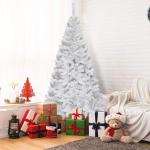 Kunstkerstboom, dennenboom met metalen standaard, pvc-naalden, kunstboom, ideaal voor thuis, kantoor, winkels en hotels, wit