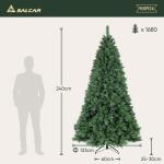 , kunstkerstboom, 120-240 cm, met kerstboomstandaard