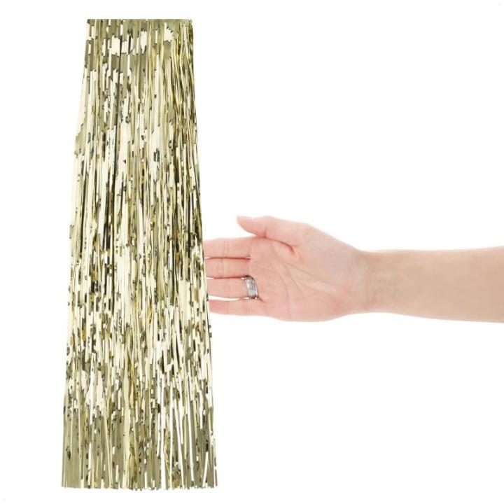 10x klatergoud - goudkleurige klatergoudslinger voor Kerstmis - kerstboomversiering voor de kerstboom - klatergoudgordijn met gladde draden (goudkleurig - 10 stuks)