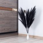 5 stuks kunstbloemen, pampasgras, groot ascendant-gras, nepbloemen, gras voor bruiloftsboeketten, thuisfeest, hotel, centerpieces decoraties, zwart