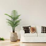 Kunstplant grote kunstpalm, 140 cm, , groot als echte Areca palm, , plastic plant, decoratie, nepplant voor woonkamer, balkon, slaapkamer, kantoor