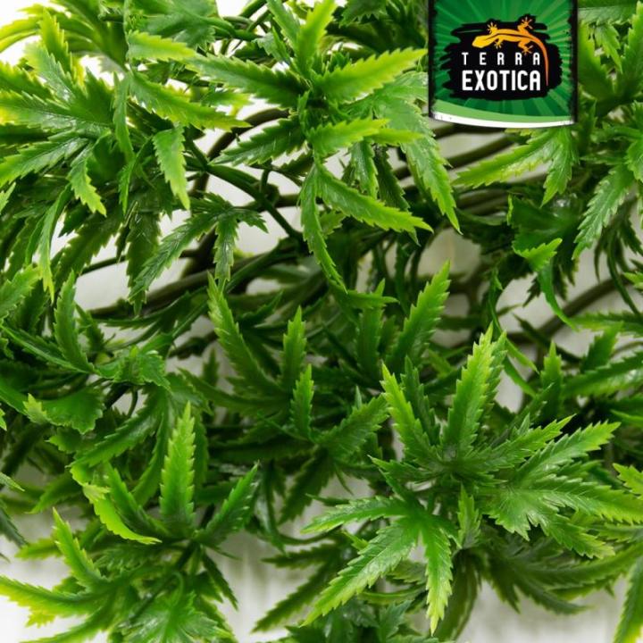 Kunstplant cannabis/hennep, hangplant voor terraria, als verstopplaats voor je terrarium, The Wind Claw Blaven, wijnstok 30-60 cm (medium 40 cm)