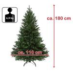 Kerstboom Luxe 180 cm donkergroen Kunstkerstboom PE/PVC Mix Kunstmatige Dennenboom