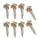 6 Stück Hochzeitszeremonie Ornamente Raffinierte Stuhlverzierungen Mit Künstlichen Blumen Kirchenbänken Blumen