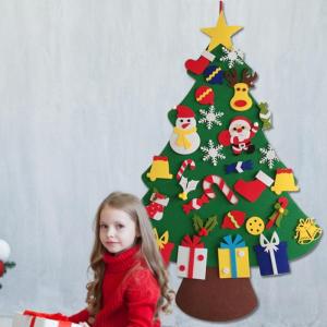 Kid Felt Christmas Tree | Wall Art Decor | Christmas Tree Wall Decor | Felt Christmas Tree | Christmas Tree For Kids Interactive Fun For Children's Rooms, Bedrooms, Dormitories