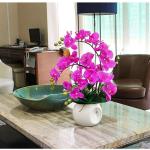 Kunstblumen Künstliches Blumenset, künstliche Blumen im Topf, schöne Blumen, künstliche Orchidee mit Vase, Phalaenopsis-Pflanzgefäß, Wohnzimmer für jeden Anlass
