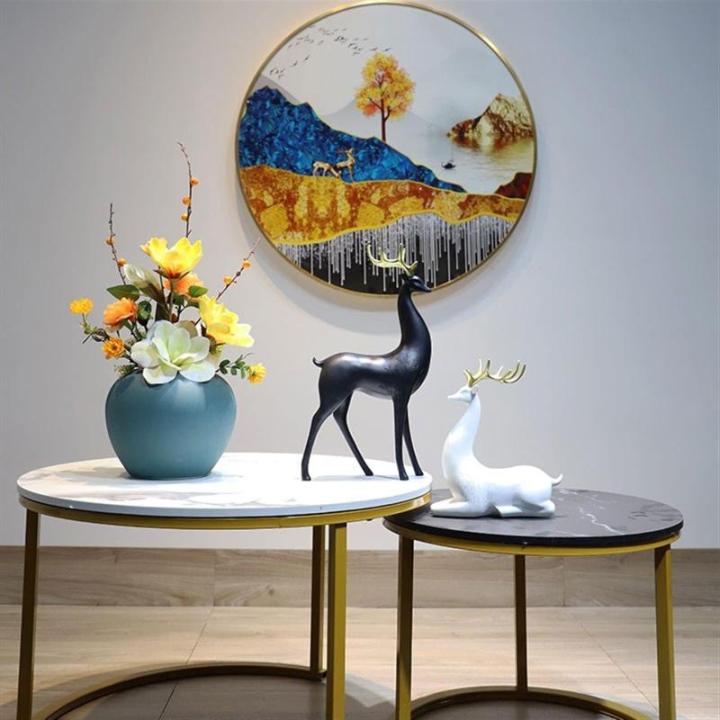 Kunstblumen Schlichter, moderner künstlicher Zen-Blumenstrauß – leichte, luxuriöse Dekoration in Keramikvase, 22 x 57 cm für Wohnzimmer, Veranda für jeden Anlass