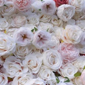 Rosa Rosensimulationsblumenwand-Hintergrundwand, Künstliche Wand-Blumen-Hintergrund-3D-Seiden-Hortensie-Blumenplatte Für Foto-Hintergrund-Home-Party-Hochzeits-Hintergrund-Dekorat