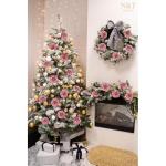 Kunstglitterbloemen, 25 stuks kunstrozen, doe-het-zelf bloemen met steel, voor bruiloft, boeketten, middenstukken, arrangement, feest, babyshower en woondecoratie (roze)