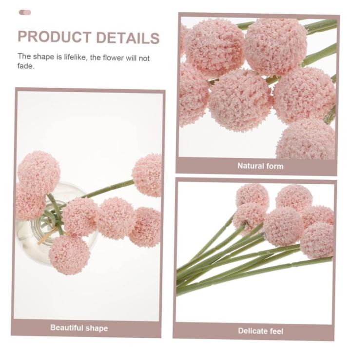1Stk Simulierte Kugelchrysantheme künstlich lebendiges Gänseblümchen-Bouquet-Dekor künsliche Blumen Artificial Blumenstraußdekoration Blumenarrangement Strauß Plastik Rosa