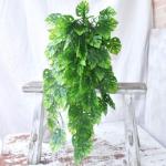 2 stuks kunstmatige Monsterabladeren Kunstmatige klimop Bladslinger Planten Wijnstok Hangende Faux Tropische Monstera Palmbladeren Nep-klimopplanten voor binnen, buiten, huis, tuin
