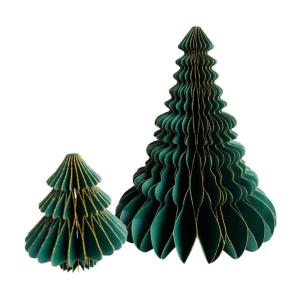 Kerstboom van papier, kerstboom van papier knutselen, model-kerstboomdecoratie van papier, meerlaagse split, kerstversiering voor tafeldecoratie