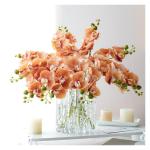 Kunstblumen Leichte, luxuriöse Kunstblumen in Einer Glasvase – orangefarbener künstlicher Blumenstrauß für Klassische chinesische Wohnzimmer-Tischdekoration für jeden Anlass