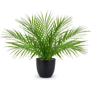 Kunstplant 38 cm nepplanten in potten kunstmatige areca palmplant decoratieve in pot realistische tropische kamerplant binnen voor thuiskantoor slaapkamer badkamer keuken bureau de