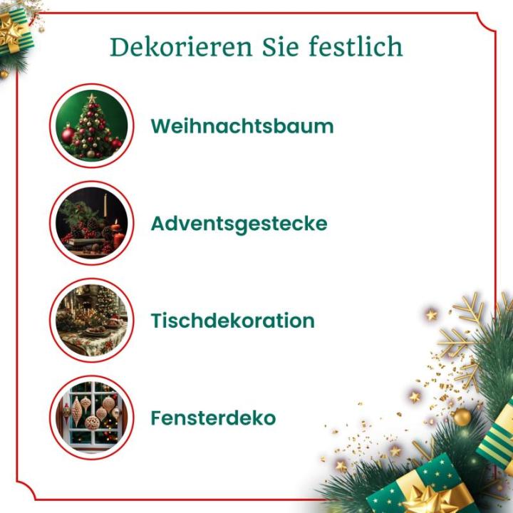 Set van 29 - kerstversiering groen zilver wit om op te hangen - kunststof kerstboomversiering