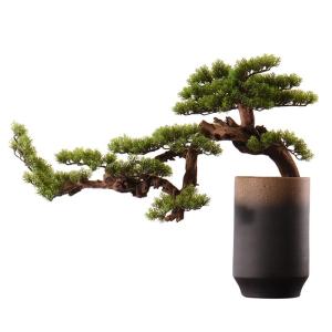 Künstlicher Bonsai-Baum Bonsai-Baum mit hohem Terrakotta-Blumentopf, dekorativer künstlicher Bonsai-Kiefernbaum, Simulation einer Topfpflanze, dekorativer Bonsai-Schreibtisch-Dis