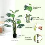 Monstera Monstera , 150 cm, ziet eruit als echt, Monstera decoratieve kunstplant voor thuis, woonkamer, slaapkamer, kantoor, tuin