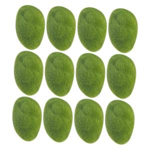 12St Simulierte grüne Wand künstliche pflanzenwand Requisiten aus Moosstein Bonsai-Stein-Dekor falscher Moosstein Simulation Moosstein künstliche Moossteine Schaum Green