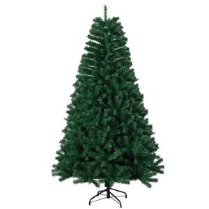Kerstboom met 1200 takpunten, 1,8 meter lange kunstkerstboom met metalen opvouwbare basis, eenvoudig te monteren, volledige kerstboom voor kantoor, thuis, feestdecoratie