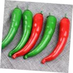 3 Sätze Simuliertes Pepper-Modell Wohnungsdeko Hausdeko Gemüse Obst Girlande Weinrebe Gefälschter Pfeffer Simulation Pfeffer Pfeffer-Modell-Requisite Poly-Drache 6 Stück * 3