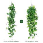 Kunsthangplanten, 3 stuks, 100 cm lange kunsthangplant, bruiloftsdecoratie, kunstklimop, wijnstokken voor muur, huis, kamer, indoor, outdoor decoratie (Lvluo)
