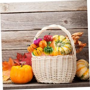 12 stuks simulatie kleine pompoenstekers Halloween pompoen decoraties voor oogstfeest kerstdecoraties speelgoed ornament pompoenaccessoires