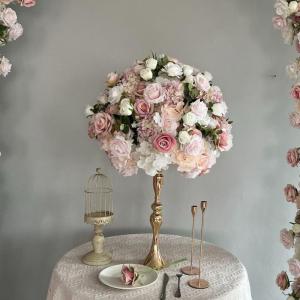 24in künstliche Rose Blume Kugeln, gefälschte Blumen Rosen Kugeln, künstliche Florale Kugel für Mittelstücke Tische, Party, Valentinstag (Rosa-1)