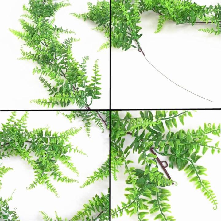 Faux Boston Varens, Wijnstokken Kunstmatige Opknoping Planten Nep Klimop Bladeren Slinger/Krans 190cm voor Bruiloft Achtergrond Boog Muur Thuis Veranda Tuin Woondecoratie