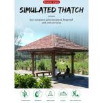 Simulations-Strohdachziegel Harz-Kunststoff-Simulations-Strohdach-Fliesen Feinblatt-Fälschungs-Stroh-Imitierung Stroh Flamme Kunststoff-Dekoration Simulations-Stroh-Fälschungs-St