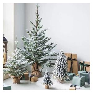 Weihnachts-Essentials, künstlicher Weihnachtsbaum, weißer künstlicher Baum, hängende Ornamente, kleine kleine zedernkiefern, neujahrsdekorationen, Lametta-Girlande, anwendbar f