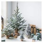 Weihnachts-Essentials, künstlicher Weihnachtsbaum, weißer künstlicher Baum, hängende Ornamente, kleine kleine zedernkiefern, neujahrsdekorationen, Lametta-Girlande, anwendbar f