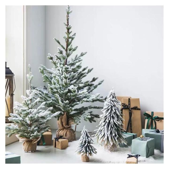 Weihnachts-Essentials, künstlicher Weihnachtsbaum, weißer künstlicher Baum, hängende Ornamente, kleine kleine zedernkiefern, neujahrsdekorationen, Lametta-Girlande, anwendbar f