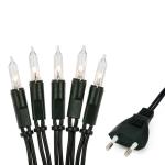 839012 Lichtsnoer voor , 100, 14,85 m, kerstverlichting, mini-lichtketting voor ramen, kerstdecoratie, kaarsen lichtketting met stekker, lichtsnoer, stopcontact, kabel wit