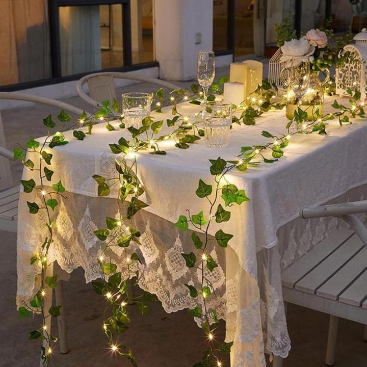 Kunstklimopdecoratie, kunstmatige klimopplanten, kunstklimopplanten met vazen, kunstmatige klimop, decoratie voor balkon, slaapkamer, slaapkamer, 12 stuks