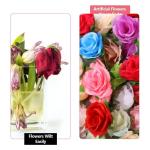 80 stuks kunstbloemen, kunstbloemen, rozen, kunstbloemen, kunstbloemen, namaakrozen, decoratie, zijden bloemen, kunstbloemen om te knutselen, voor bruiloft, feest, decoratie, doe-h
