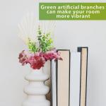 10 stuks kunsttakken, neptakken, groene takken, bladeren, nepplanten met bladeren, realistische planten, takken voor bruiloft, slaapkamer, boeketten, vazendecoratie, 28 cm (A)