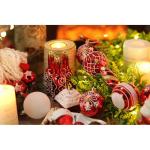 80-pack geassorteerde onbreekbare kerstbalversieringen set decoratieve Hangers met herbruikbaar handgeschenkpakket voor kerstboom