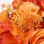 Kunstbloemen kunstboeket kunstplant bloemstukken set van 2 hortensia rozenboeket hoogte 30 cm decoratieve plant voor arrangementen feestdag tafel of bruiloft
