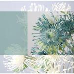 Kunstblumen Künstlicher Nadelkissenstrauß für den Innenbereich – Simulationsblumen aus Kunststoff mit Glasvase für Wohn- und Schlafzimmerdekoration für jeden Anlass