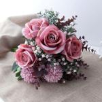 Kunstblumen Künstliche Blumen mit Topf, simulierte Seidenrose, gefälschte Bonsai-Pflanzen, Blumenarrangements für Zuhause, Hochzeit, Party, Büro für jeden Anlass