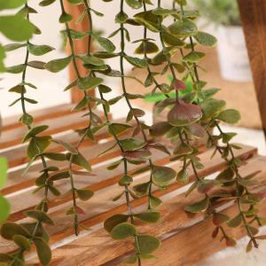 2 stks Nep Hangende Planten Nep Ingemaakte Eucalyptus Groen Planten Kleine Faux Planten Voor Indoor Outdoor Plank Muur Decor
