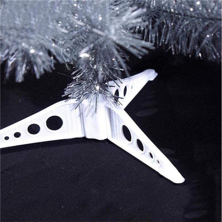 Leichter Tisch-Weihnachtsbaum mit Ständer for kleine Weihnachtsdekoration, PVC-Tannenbaum, Kleiner Weihnachtsbaum, mehrfarbiger künstlicher Weihnachtsbaum(Silver,60cm/2ft)
