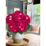 Grote hortensia, kunstbloemen, rozerood, realistische hortensia, boeket, kunstbloemen, zijde, hydrangea, bloemenarrangementen, echte touch, kunsthortensia voor bruiloft, kantoor, c