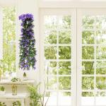 2 stuks hangplanten, , hangende kunstplanten, voor huismuur, binnen en buiten, tuin, bruiloft, balkon, manddecoratie