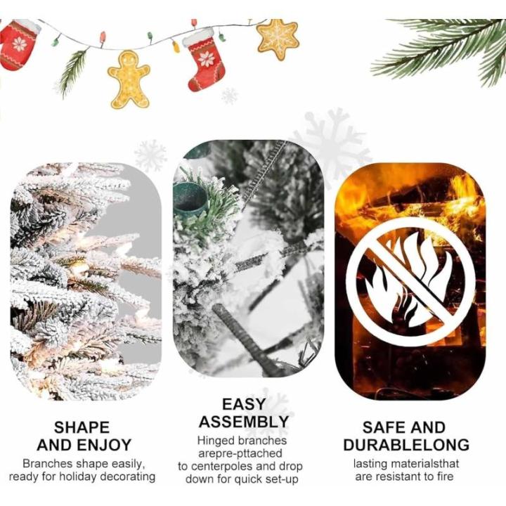 Künstlicher Weihnachtsbaum, Tannenbaum mit Metallständer, künstlicher Weihnachtsbaum für Zuhause, Büro, Innen- und Außenbereich, einfache Montage, 1,8 m