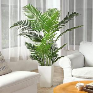 künstliche Areca Palme 160 cm künstliche Palme, 17 Zweige, für den Innen- und Außenbereich Moderne Dekoration Faux Pflanze Topffamilie Einweihungsgeschenk (2 Stück)